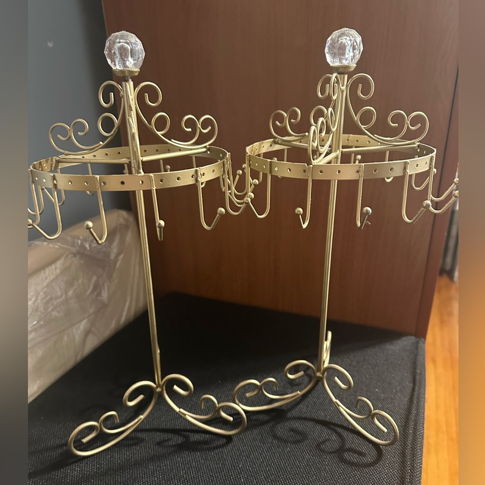 Elegant Gold Jewelry Stands